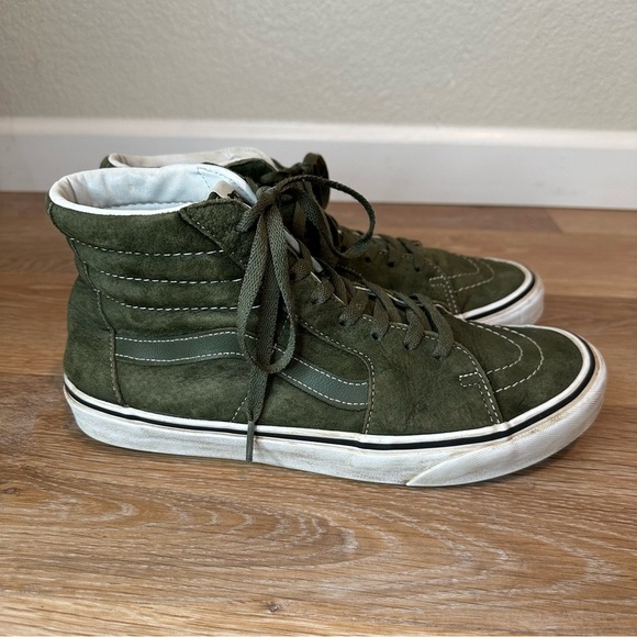 Vans Unisex Sk8-Hi Green Sneaker Shoes - Picture 2 of 11